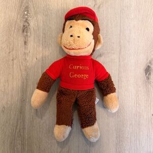 Vintage (70s) Curious George Plush Toy in Red Shirt